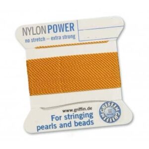 Pearl silk nylon power dark yellow cards 2m (€ 0.70 / m)