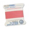 Pearl silk nylon power dark pink cards 2m (€ 0.70 / m) - 0.30mm #0