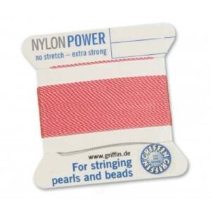 Pearl silk nylon power dark pink cards 2m (€ 0.70 / m)