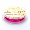 Sélection de couleur fine élastique en nylon • 0,4 x 0,7 mm • 5 mètres (0,30 € / m) - rose