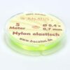 Sélection de couleur fine élastique en nylon • 0,4 x 0,7 mm • 5 mètres (0,30 € / m) - chatreuse