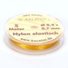 Sélection de couleur fine élastique en nylon • 0,4 x 0,7 mm • 5 mètres (0,30 € / m) - abricot