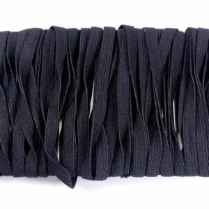 Elastic nylon tape black Ø 5mm flat 10m