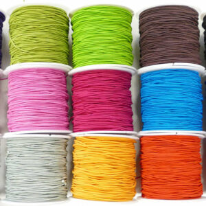 Sélection de la couleur du textile élastique en nylon • 1 mm • 21 mètres (0,17 € / m)