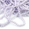 Glass beads round beads Ø 4 mm 1 strand of 200 pieces. - 4. Lilac