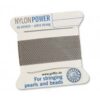 Perlseide Nylon Power grau Kärtchen 2m (0,70€/m) - 0.30mm #0
