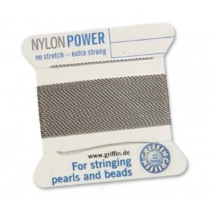 Fil de soie Cartes Nylon Power gris 2m (0,70 € / m)