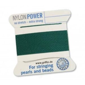 Pearl silk nylon power dark green cards 2m (€ 0.70 / m)