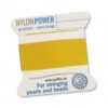Pearl silk nylon power light yellow cards 2m (€ 0.70 / m) - 0.30mm #0