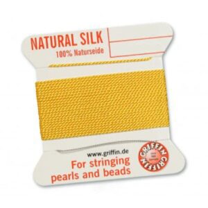 Pearl silk natural light yellow cards 2m (€ 0.80 / m)