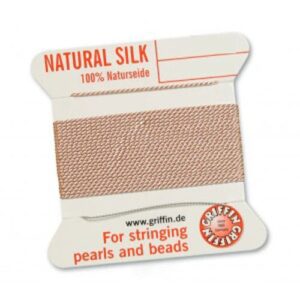 Pearl silk natural light pink cards 2m (€ 0.80 / m)