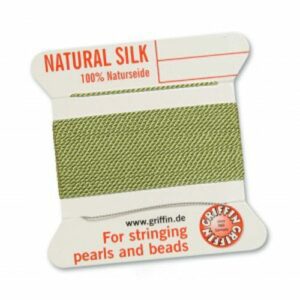 Pearl silk natural jade green cards 2m (€ 0.80 / m)
