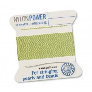 Pearl silk nylon power jade green cards 2m (€ 0.70 / m)