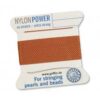 Pearl silk nylon power carnelian cards 2m (€ 0.70 / m) - 0.30mm #0
