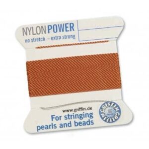 Pearl silk nylon power carnelian cards 2m (€ 0.70 / m)