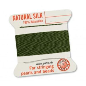 Pearl silk natural olive cards 2m (€ 0.80 / m)