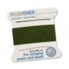 Pearl silk nylon Power olive cards 2m (€ 0.70 / m) - 0.30mm #0