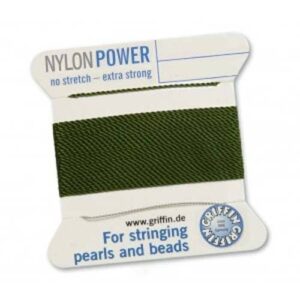 Pearl silk nylon Power olive cards 2m (€ 0.70 / m)