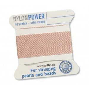 Pearl silk nylon power light pink cards 2m (€ 0.70 / m)