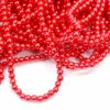 Glass beads round beads Ø 4 mm 1 strand of 200 pieces. - 7. red
