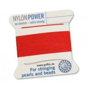 Pearl silk nylon power red cards 2m (€ 0.70 / m)