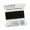 Pearl silk nylon power black cards 2m (€ 0.70 / m) - 0.30mm #0
