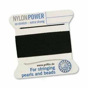 Fil de soie Cartes Nylon Power noir 2m (0,70 € / m)