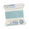 Pearl silk nylon power turquoise card 2m (€ 0.70 / m) - 0.30mm #0