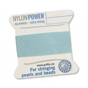 Pearl silk nylon power turquoise card 2m (€ 0.70 / m)