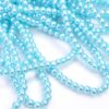 Glass beads round beads Ø 4 mm 1 strand of 200 pieces. - 1. Turquoise