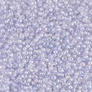 Miyuki Rocailles 11-2211 pale violet lined crystal AB 9.9g