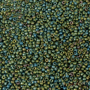Miyuki Rocailles 11-468 metallic malachite green iris 9.9g