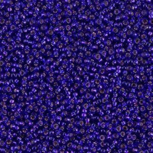 Miyuki Rocailles 15-1427 teinté argenté violet foncé (type DB 610) 5g