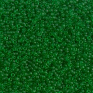 Miyuki Rocailles 15-146F matt transparent green (like DB 746) 5g