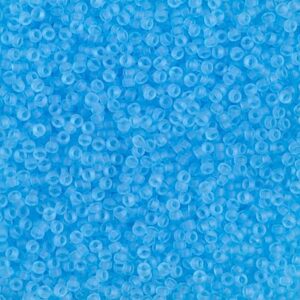 Miyuki Rocailles 15-148F matte transparent aqua AB 5g