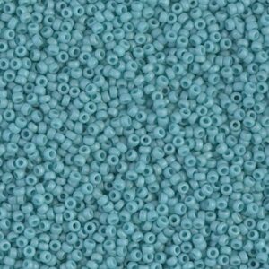 Miyuki Rocailles 15-2029 matt opaque turquoise blue luster 5g