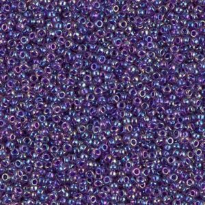 Miyuki Rocailles 15-356 purple lined amethyst AB 5g