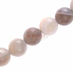 Baumachat Achat Perlen facettiert grün-weiß-grau 4-12 mm 1 Strang BACATUS #4012 