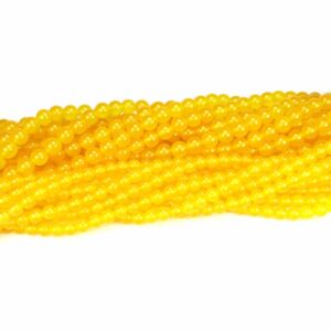 Achat Kugel glanz gelb ca. 4-10mm, 1 Strang