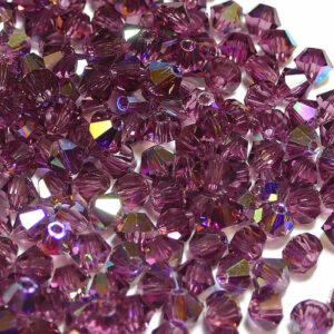 Crystal beads Bicone PRECIOSA amethyst AB 3 – 6 mm