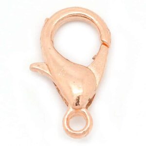 Moschettone ad anello chiuso 12×6 mm oro rosa 1 pezzo