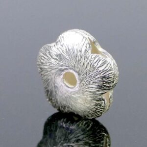 Perle intermédiaire fleur intercalaire argenté 12x5mm