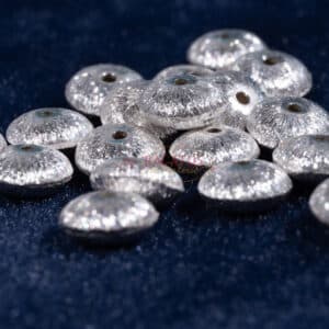 Spacer Linse 925 Silber gebürstet Ø 4-8 mm