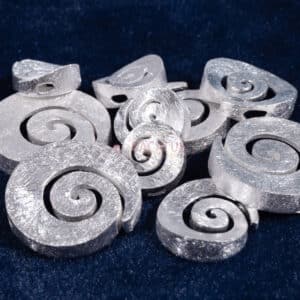 Spiral 925 silver brushed Ø 12x13x6 mm