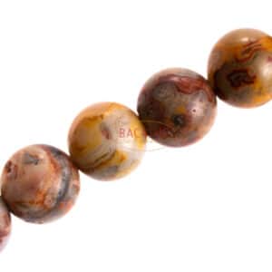 Crazy Lace agate plain rounds 6 – 12 mm, 1 strand