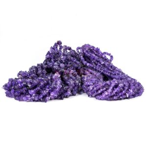 Amethyst splinters shiny purple 3 x 5 & 5 x 8 mm, 1 strand