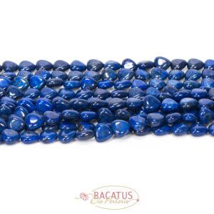 Lapis lazuli coeurs implicites 12 mm, 1 fil