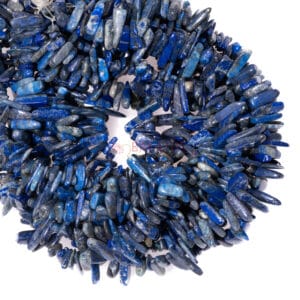 Lapis lazuli nuggets blue gold approx. 6x22mm, 1 strand