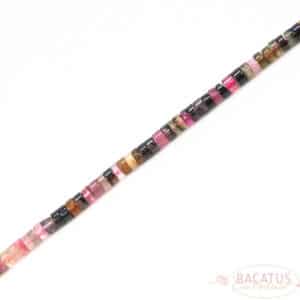 Tourmaline Heishi pearls colored approx. 2x4mm, 1 strand