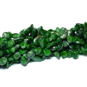 Diopside drops green 10 x 12 mm, 1 strand